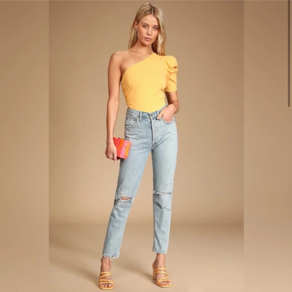 Free People Intimately Somethin Bout You Bodysuit One Shoulder Small Revolve - Picture 1 of 12